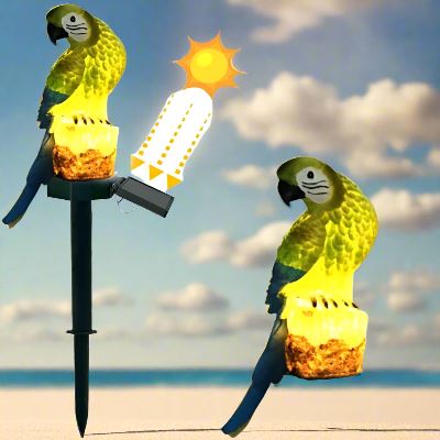 Lampe Solaire - LEDGardenStick™ - Perroquet Vert