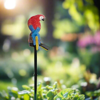 Lampe Solaire - LEDGardenStick™ - Perroquet Rouge