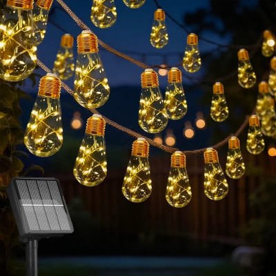 Guirlande lumineuse solaire extérieur ecovintage suspendue
