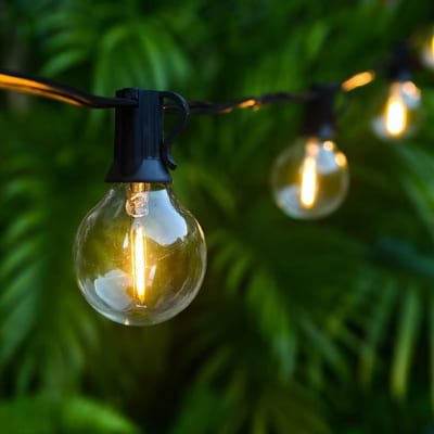 guirlande solaire suspendue trois globes