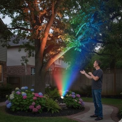 Projecteur led exterieur effet magique coloré