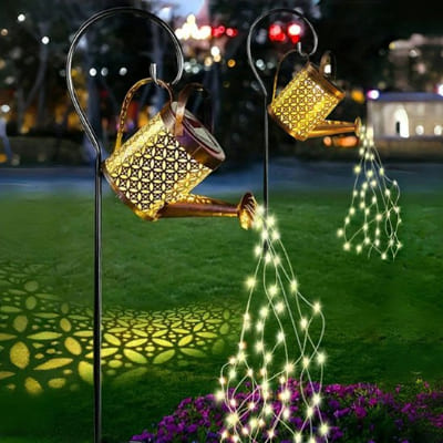 deux lampe solaire exterieur avec reflet