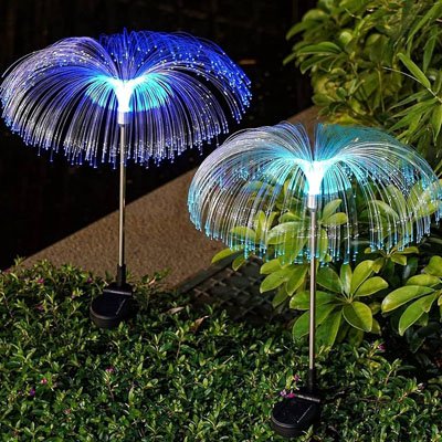 duo de lampes jardins solaires ecobright