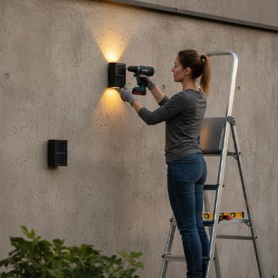 Eclairage extérieur mural installation facile