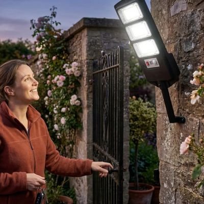 Éclairage extérieur solaire avec détecteur pose rapide