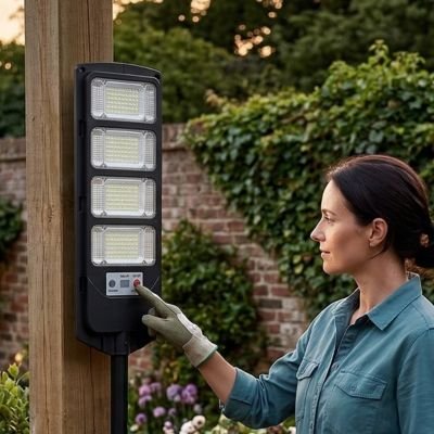 Éclairage extérieur solaire avec détecteur variant 4000w