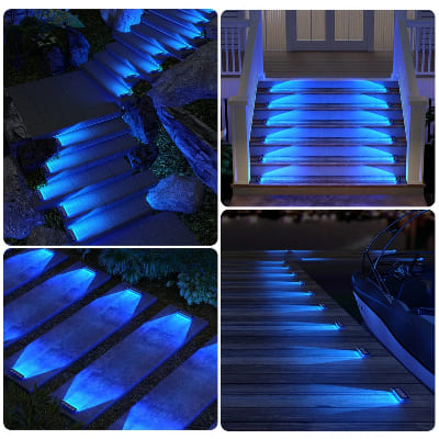 Éclairage extérieur variant bleu