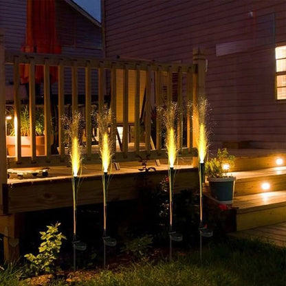 eclairage solaire exterieur immitation gerbe lumineuse