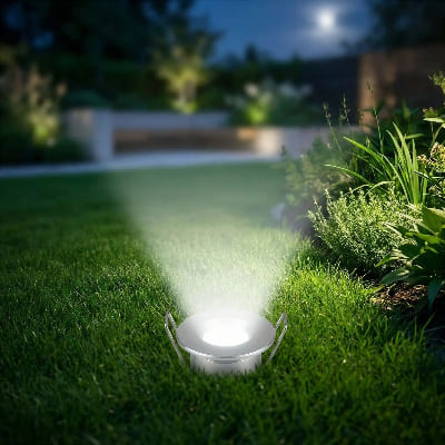 Éclairage terrasse extérieur mini SpotLED étanche blanc froid