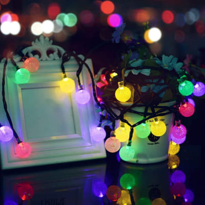 guirlande boule lumineuse decoration de table