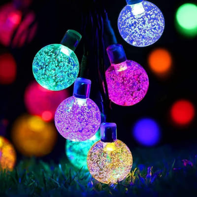 guirlande boule lumineuse multicolore abulle