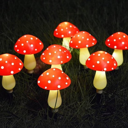 Guirlande exterieur solaire rouge illumine le jardin