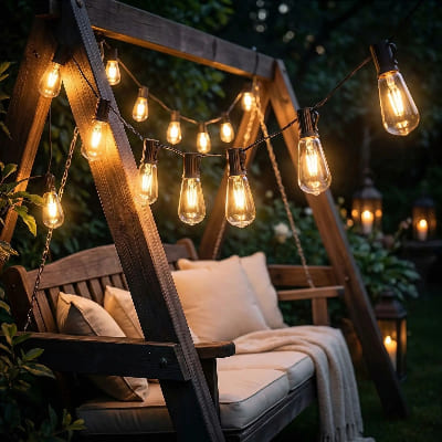 guirlande guinguette illumine balancoire