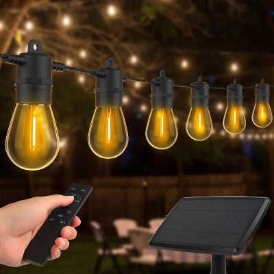 guirlande guinguette solaire puissante avec télécommande