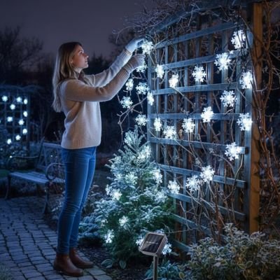Guirlande  jardin solaire blanc chaud