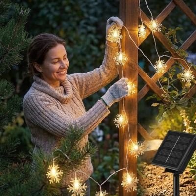 Guirlande jardin solaire