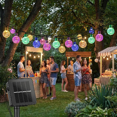 guirlande LED exterieur solaire embellie fete au jardin