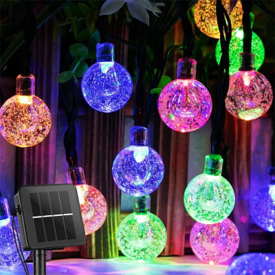 guirlande LED extérieur solaire multicolore