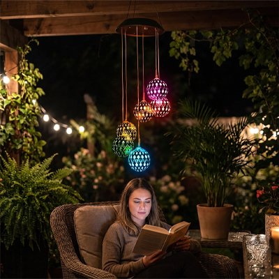 Guirlande lumiere exterieur solaire carillon lumineux