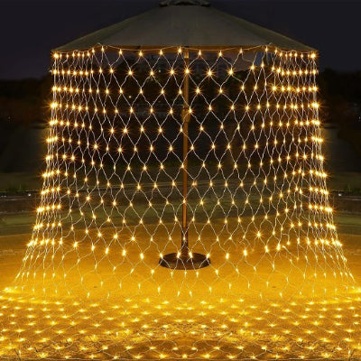 guirlande lumineuse blanc chaud parasol