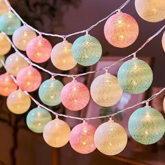 Guirlande lumineuse couleur pastel