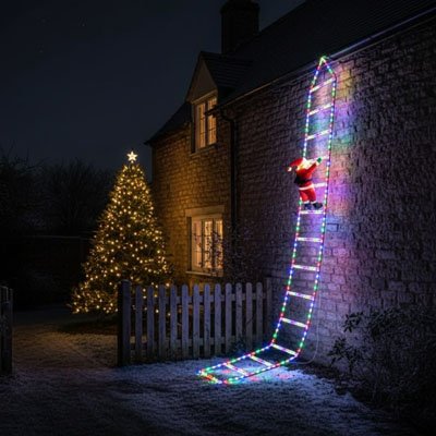 guirlande lumineuse de noel pere noel