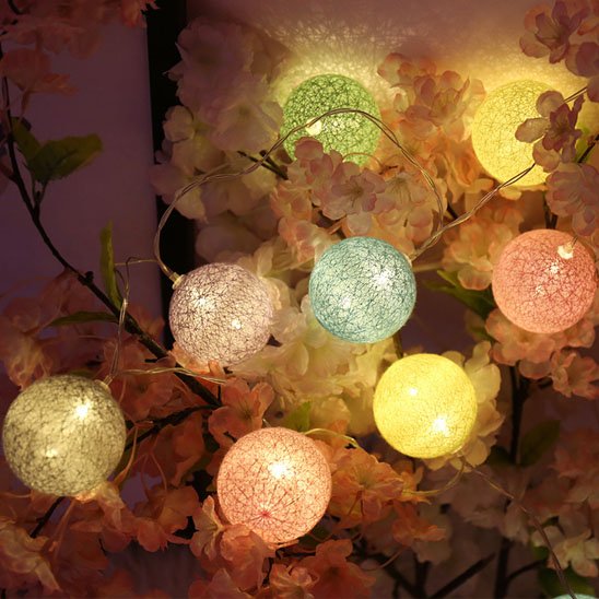 Guirlande lumineuse embelli le paysage