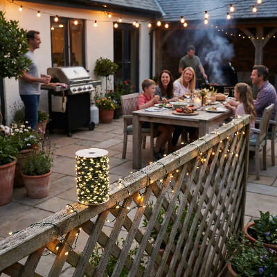 Guirlande lumineuse exterieur 100m illumine sur clôture