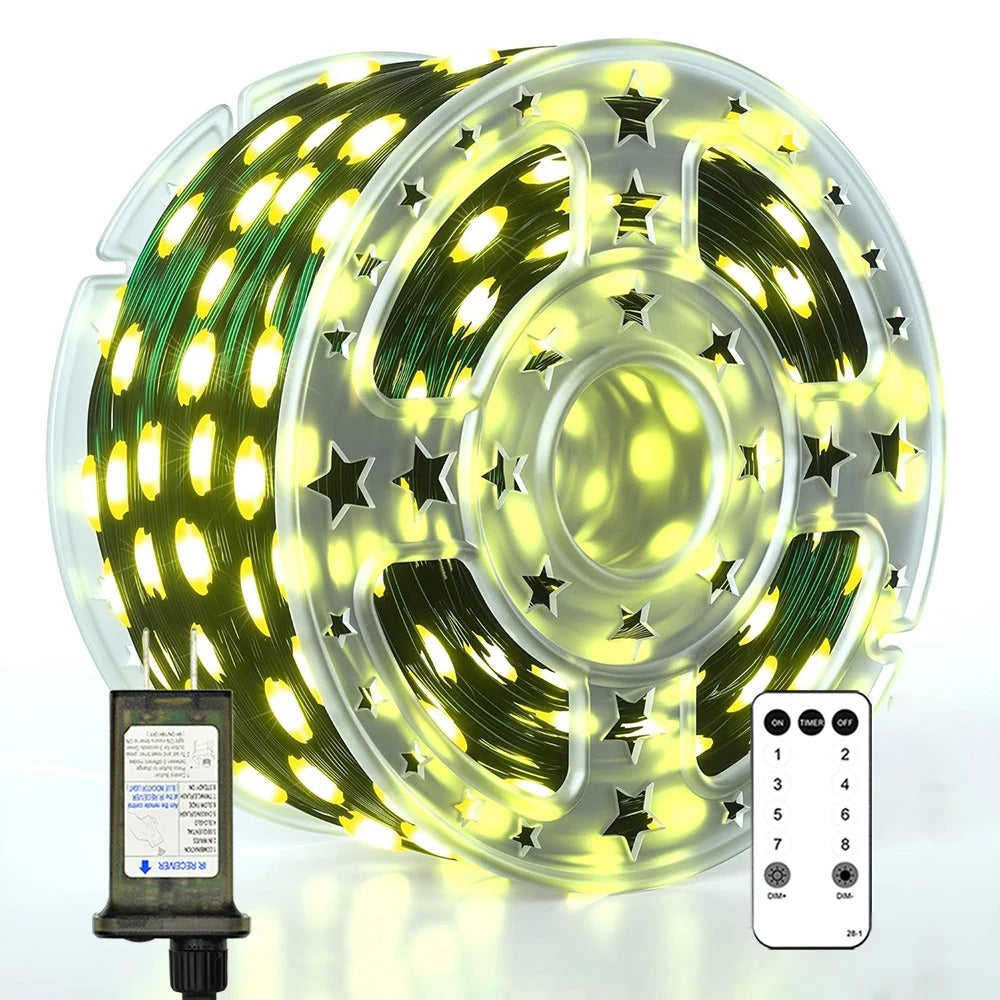 guirlande lumineuse exterieur 100m variant blanc chaud étanche