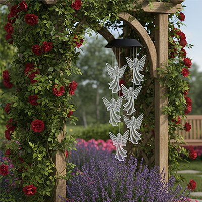 GUIRLANDE LUMINEUSE EXTERIEUR SOLAIRE ANGE A SUSPENDRE