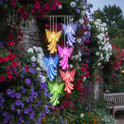 GUIRLANDE LUMINEUSE EXTERIEUR SOLAIRE CARILLON COULEUR CHANGEANTE