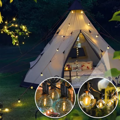 guirlande lumineuse exterieur sur tente