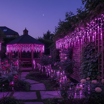 Guirlande lumineuse extérieur violet féerique