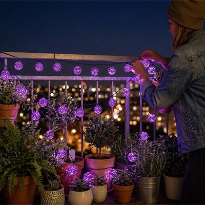 Guirlande solaire lampion décorative