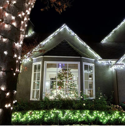 Guirlande solaire LED illumine maison