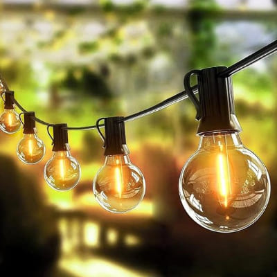 guirlande solaire suspendue cinq globes