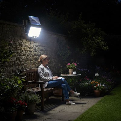 lampe avec detecteur exterieur femme