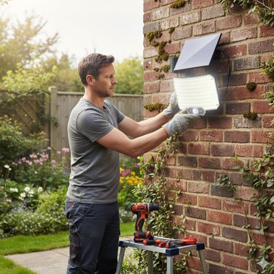 lampe avec detecteur exterieur homme