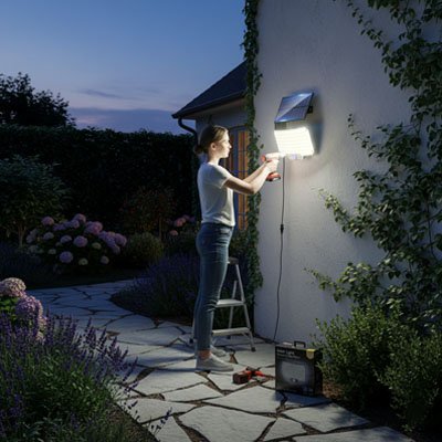 lampe avec detecteur exterieur installation