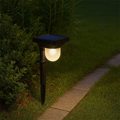 lampe exterieur detecteur de mouvement allumee