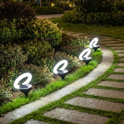 Lampe exterieur solaire design illumine plante