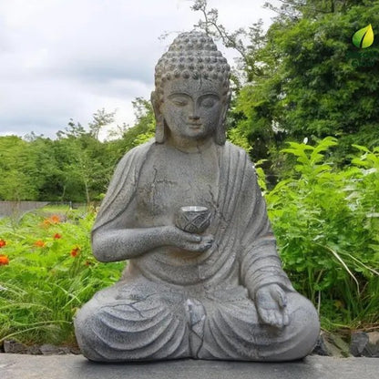 Lampe extérieur sur pied zen Bouddha