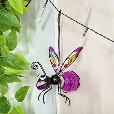 lampe extérieure mauve accroche