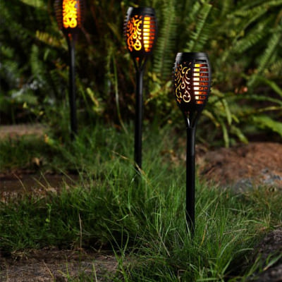 lampe solaire extérieur en rangee ecolux