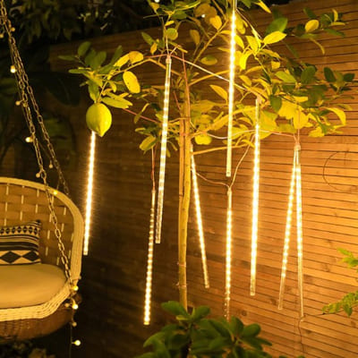 lampe solaire lumipluie blanc chaud accroche