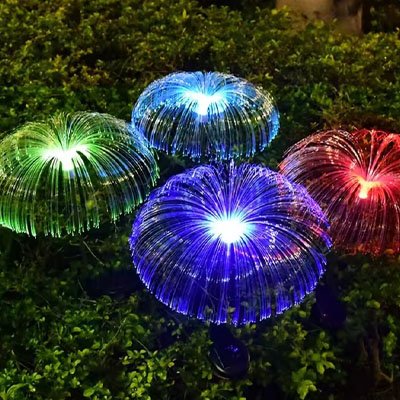 lampes jardins solaires optiques meduses
