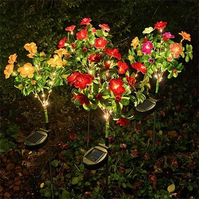 lampes solaires de jardin dans brunante