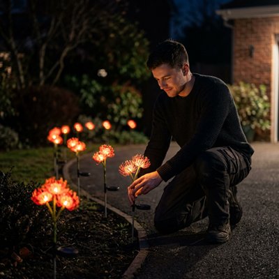 Lampes solaires pour le jardin installation en deux minutes