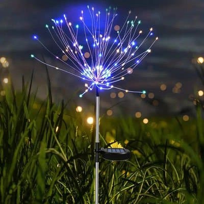 lampes solaires pour le jardin piquet unique coloré