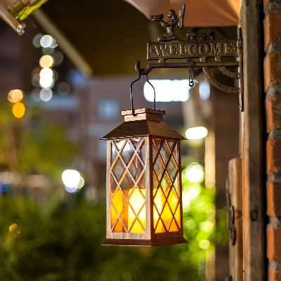 Lanterne bougie extérieur couleur cuivre